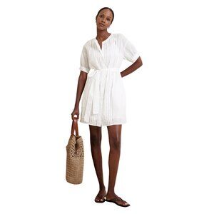 ⭐NEW⭐ Banana Republic Factory Voile Mini Shirtdress | White | Small